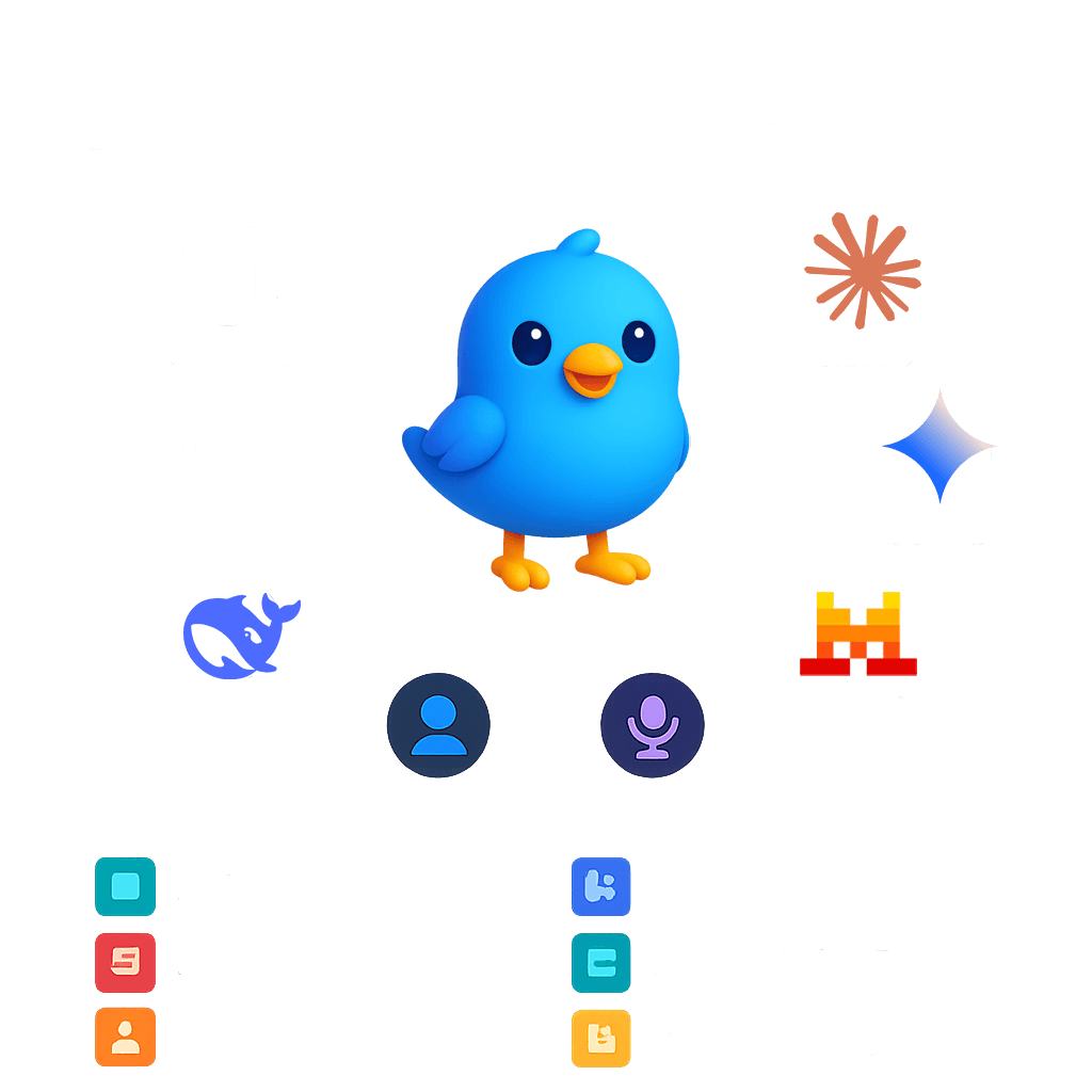 TinyChat AI Assistant Interface - Dark Mode