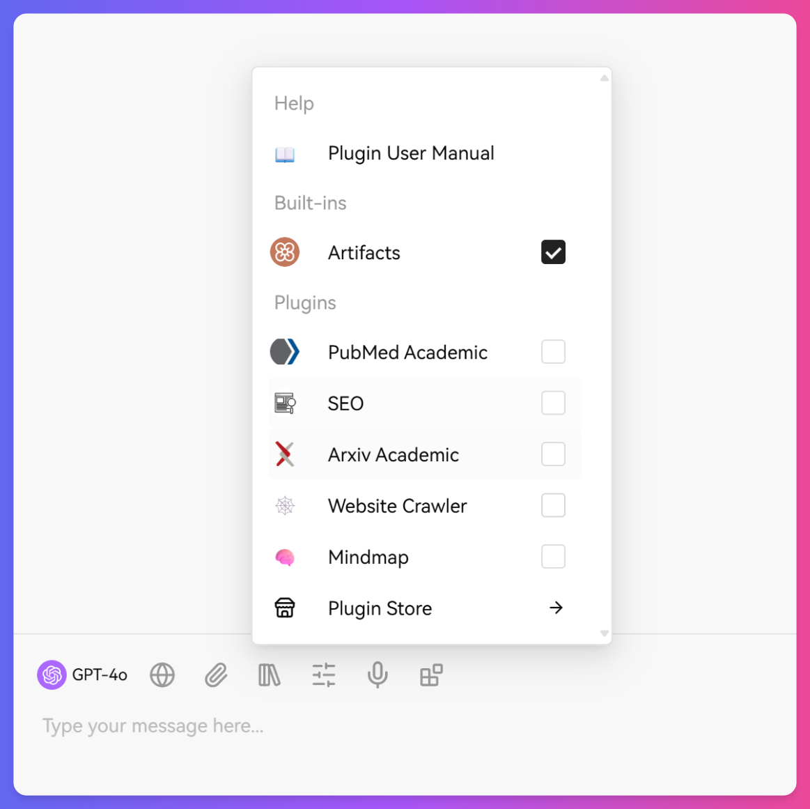 Tinychat Assistant Settings