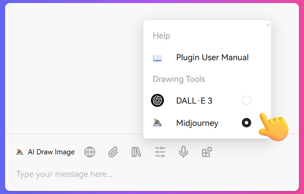 Tinychat AI Drawing Model Selection