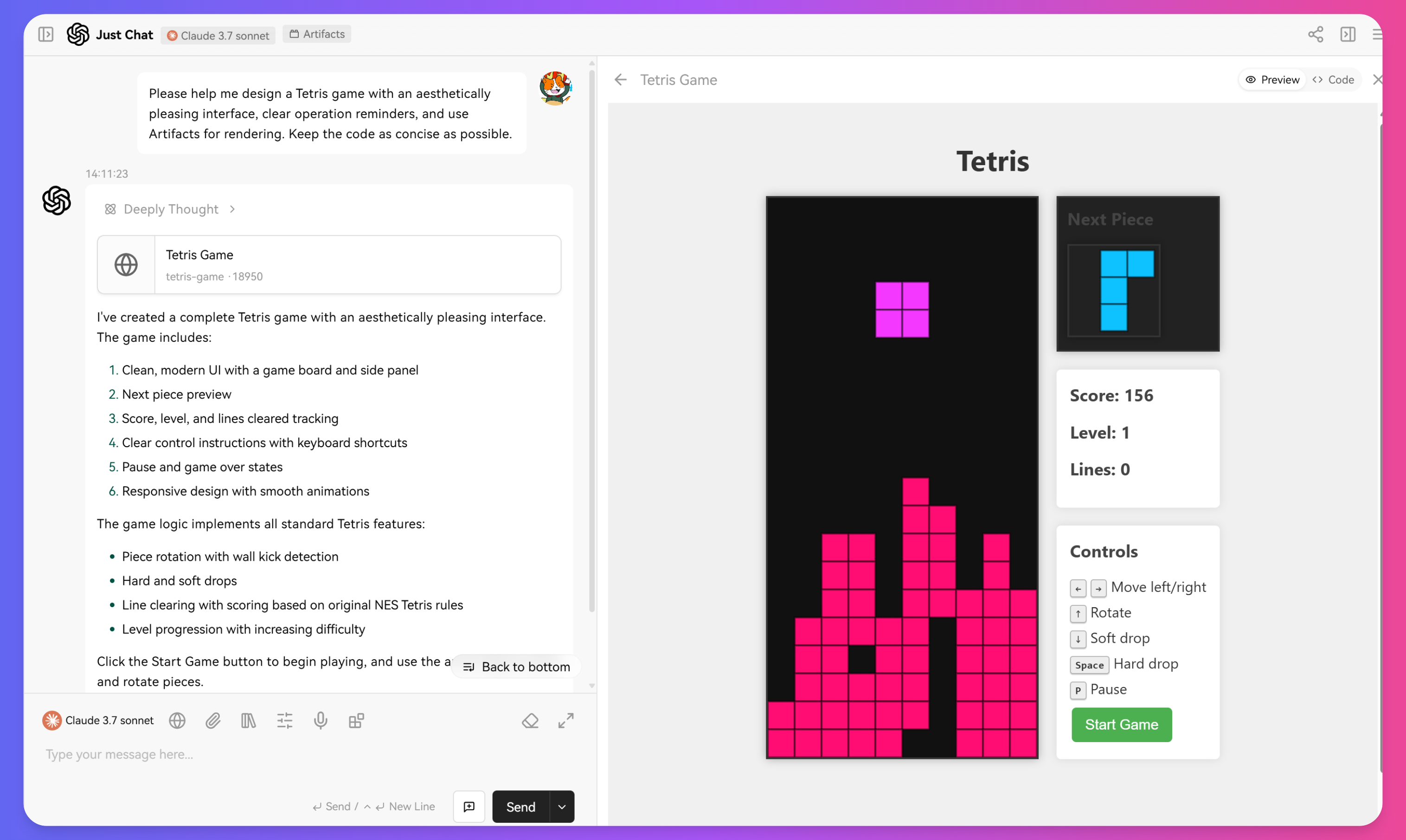 Tinychat-Artifacts Plugin