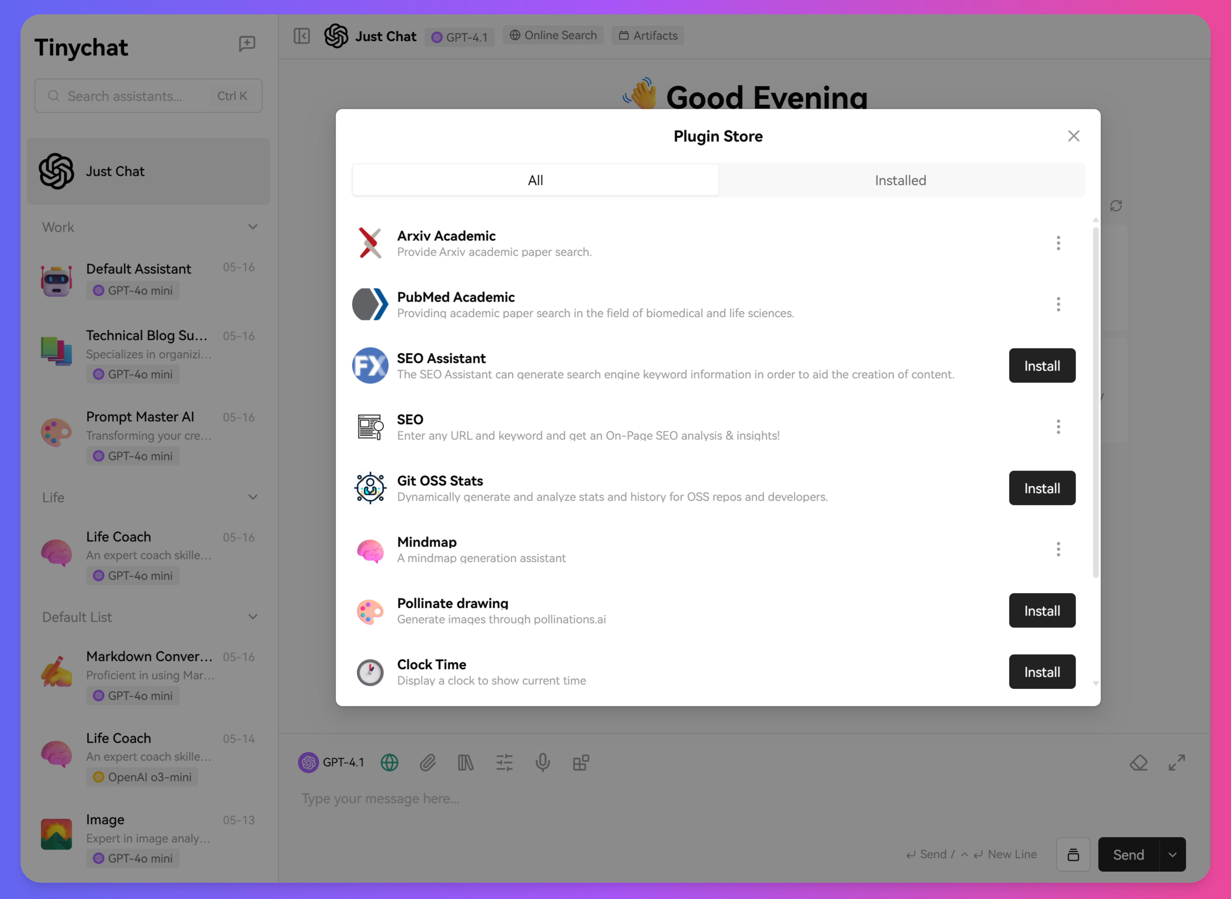 Tinychat Knowledge Base Chat