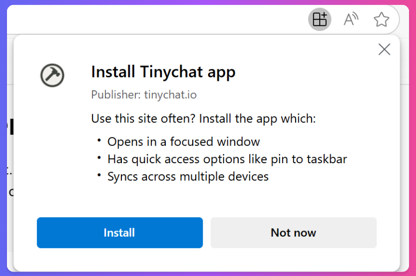 Tinychat Assistant PWA